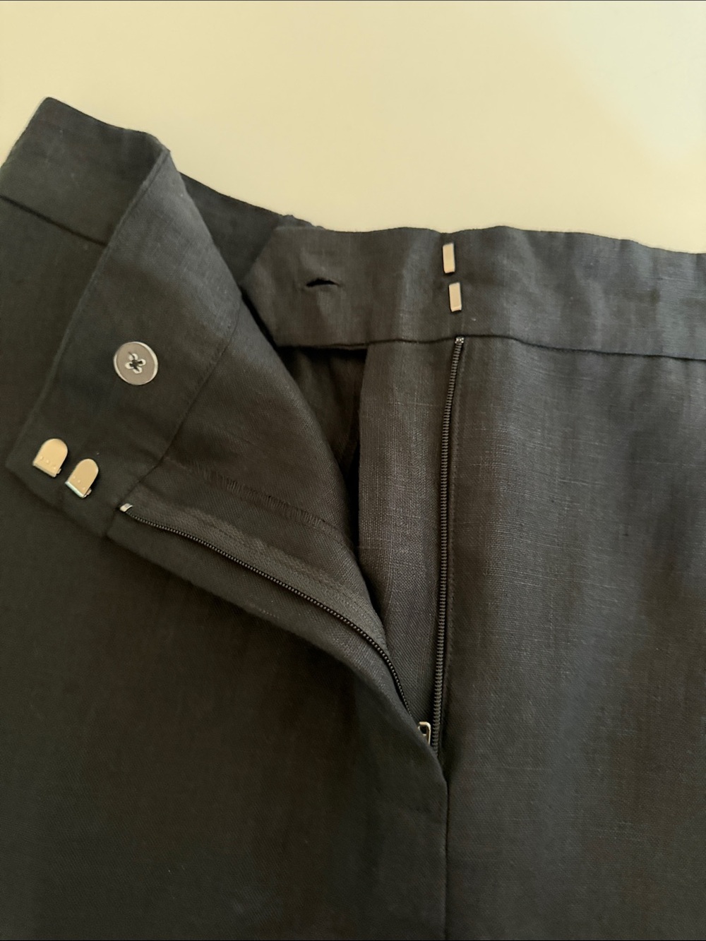 Faithfull the Brand Black Linen Set Nelli Maxi Skirt & Strapless Crop Top SZ 12 - Picture 10 of 16